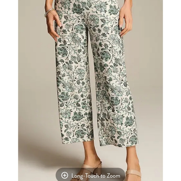J. Jill Stretchy Green And White Floral Pants. Worn And Washed But Only 2 Times - Picture 7 of 7